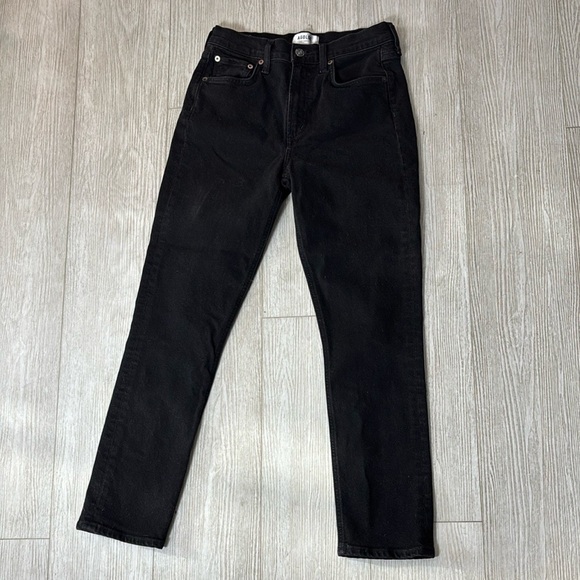 Agolde Merrel Black Straight Leg Jeans size 26 - Picture 16 of 16